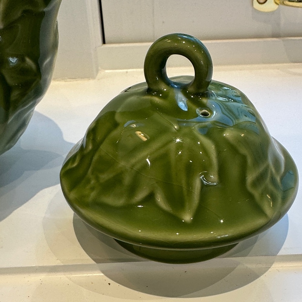 Vintage Franciscan Ivy Embossed Bright Green Teapot Portugal 4 Cups - Picture 9 of 16